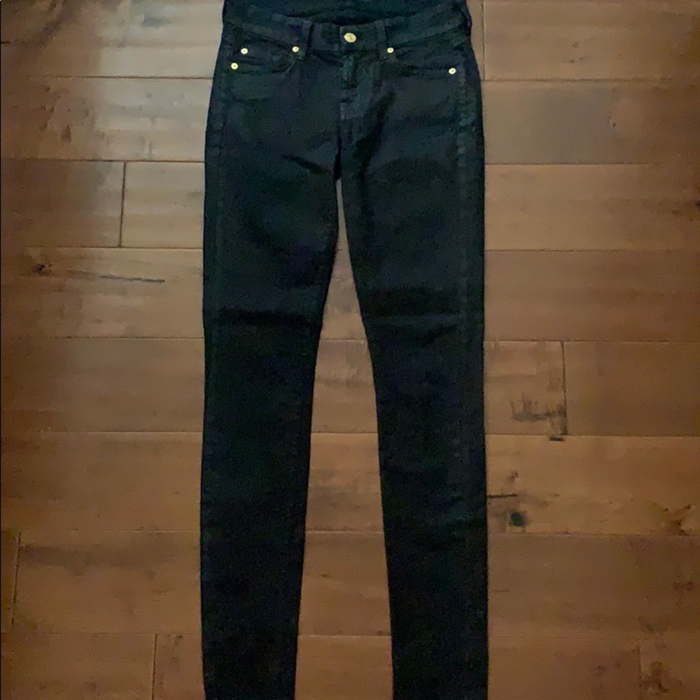 7 for all Mankind Black Cigarette Pants